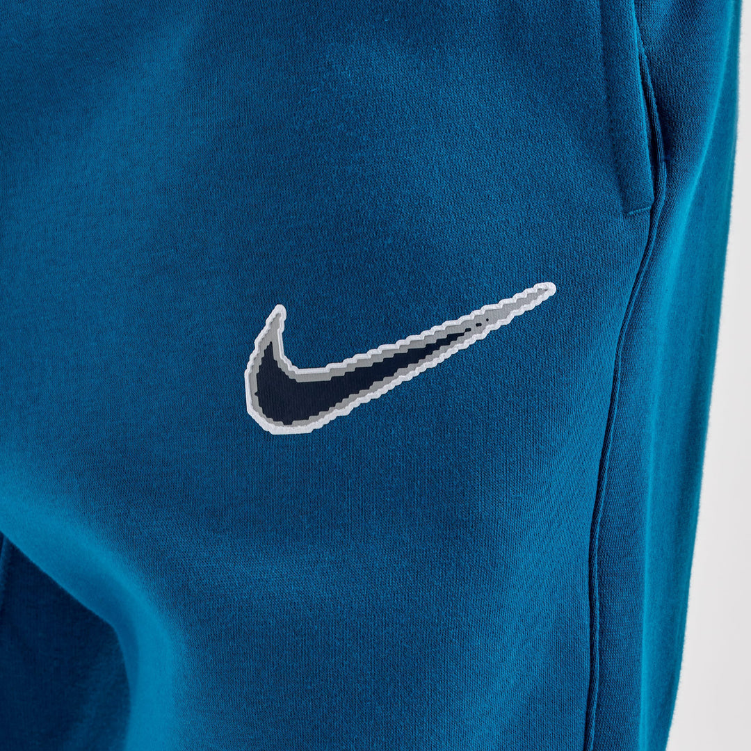 TUTA UOMO COMPLETA NIKE CLUB FLEECE SET FELPA E PANTALONI NERO / BLU TEAL HV0854