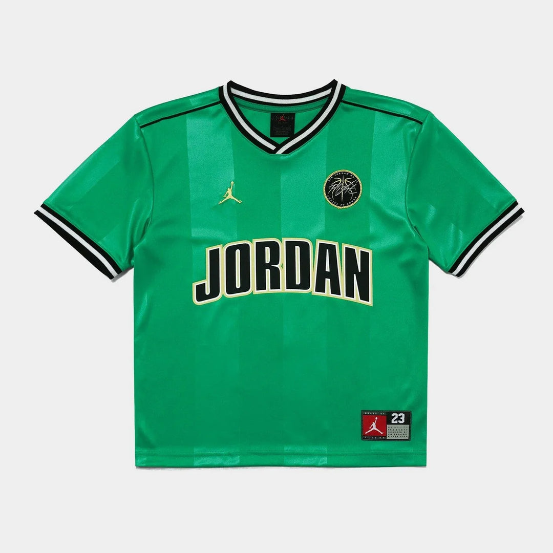 95F217 - T-Shirt e Polo - JORDAN Flight Jersey - Design Black & Red - JUMPMAN - Stile Basket - Maglia Calcio- Nera