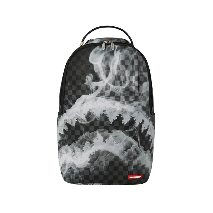 910B8182NSZ - Zaini - Unisex - Sprayground - SIP N' SMOKE BACKPACK - Nero Scacchi - Iconografia Streetwear - Stash Pocket - Accessorio
