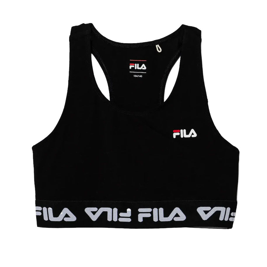 FAT0656 - Reggiseni - Fila - Bambina/Ragazza -  LOHNWEILER TAPED SHORT BRA - Nero - Top Sportivo - Per Sport & Tempo Libero - Elastico