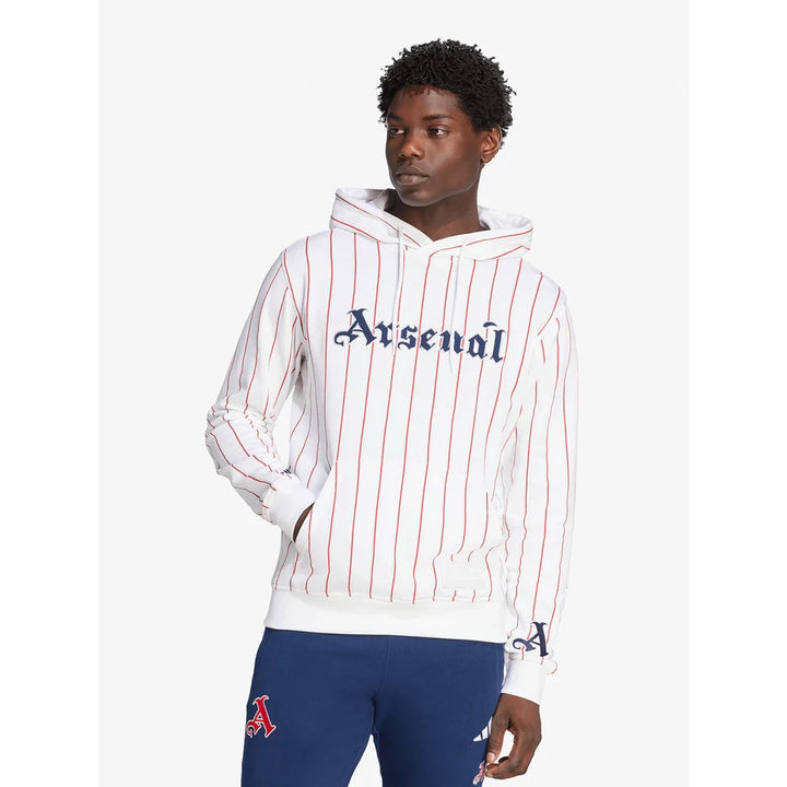 JW1556 - Felpe - ADIDAS - Cappuccio - Arsenal - 2025/2026 - Autunno/Inverno Stile Americano - Vintage Bianco