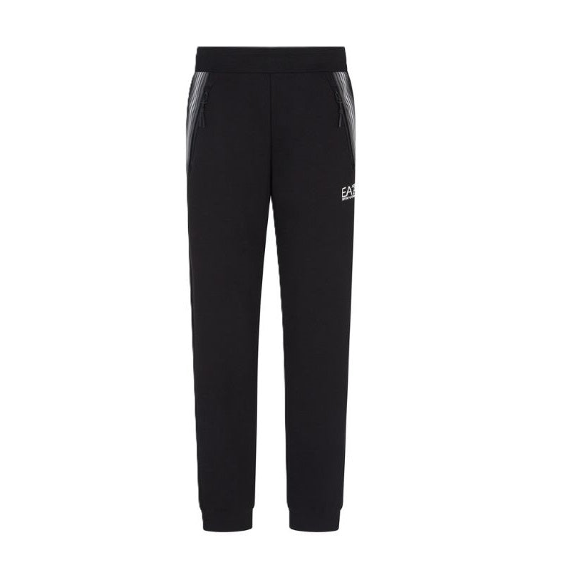 7M000965 AF10377 - PANTALONI SPORTIVI EA7 EMPORIO ARMANI IN MISTO COTONE NERO