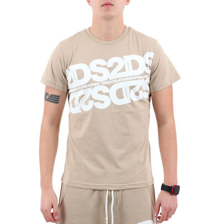 T-SHIRT UOMO DROP SEASON 2 ESSENTIAL MAXI LOGO A CONTRASTO