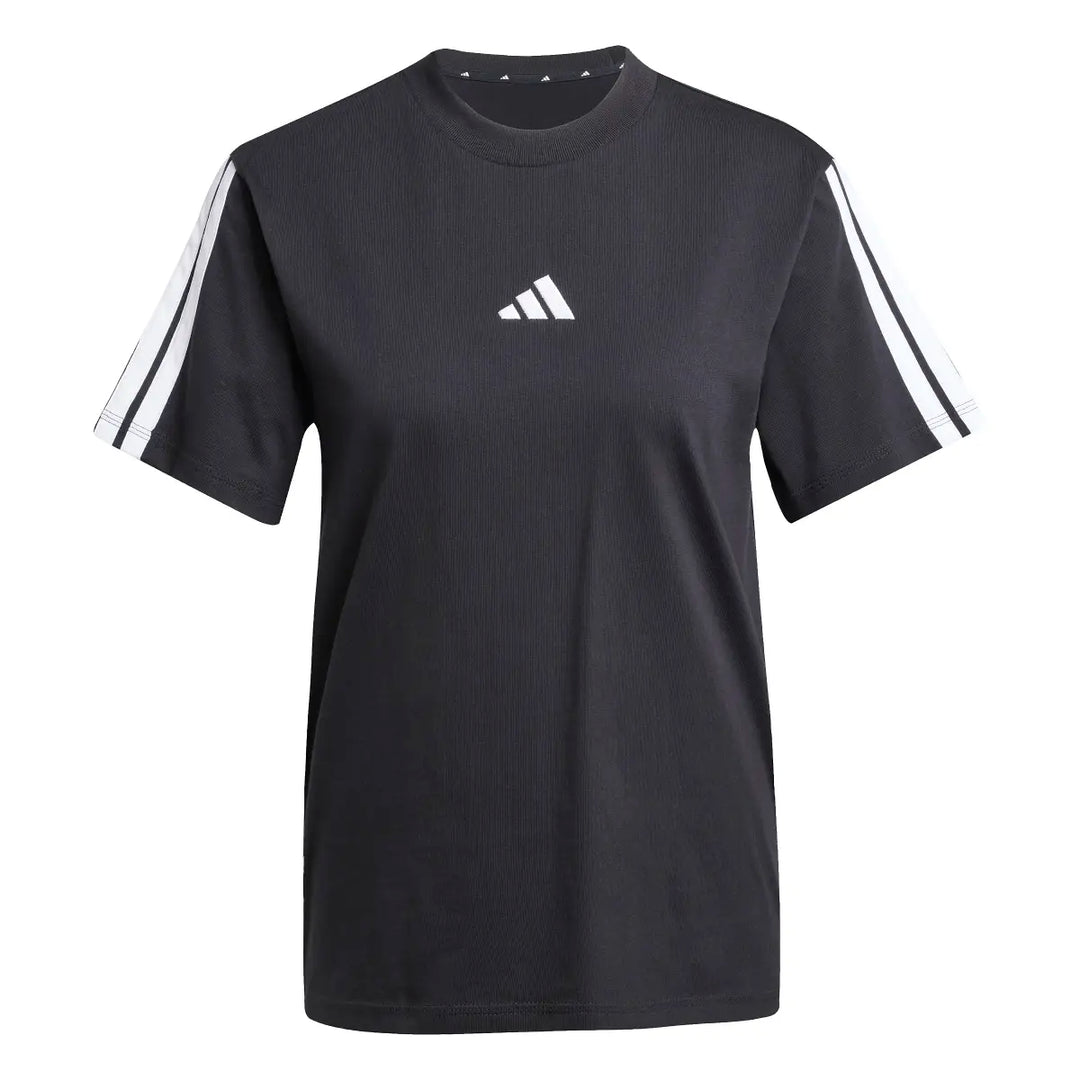 ADIDAS ESSENTIALS 3-STRIPES SINGLE JERSEY BLACK WOMEN'S T-SHIRT JM2393