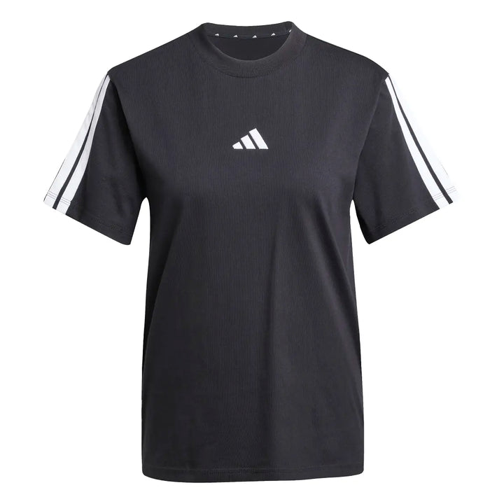 ADIDAS ESSENTIALS 3-STRIPES SINGLE JERSEY BLACK WOMEN'S T-SHIRT JM2393