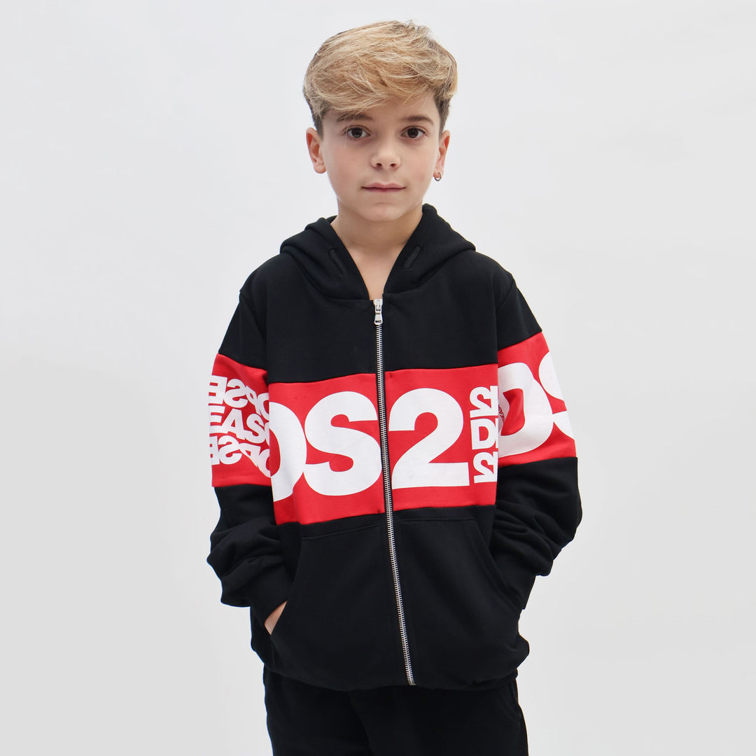 FW25K060 - Abbigliamento - Felpe - Bambini - Con Zip & Cappuccio - DS2 - DROP SEASON 2 - Autunno/Inverno 2025