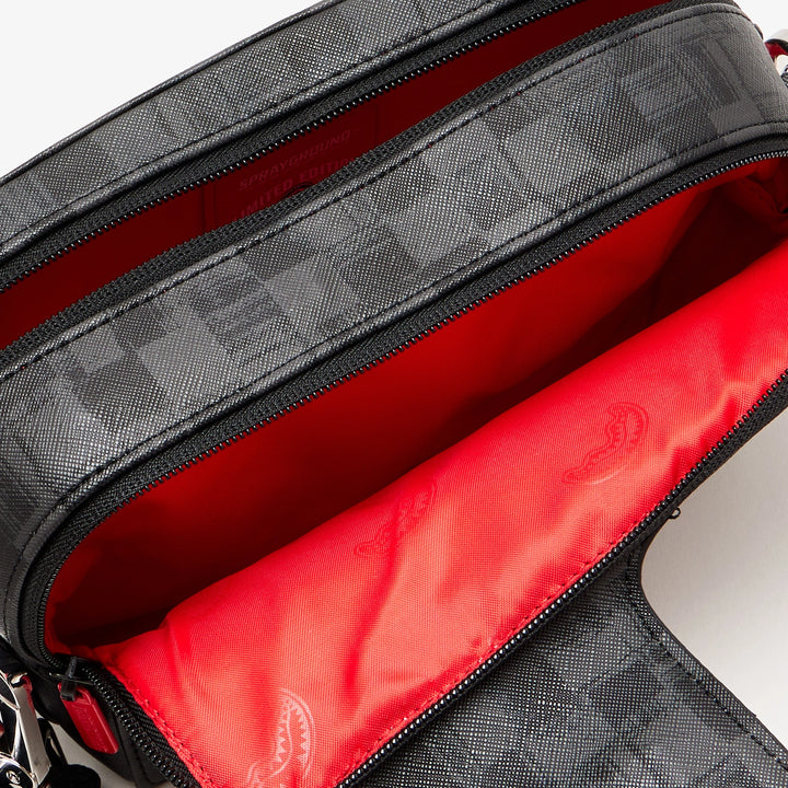 BORSA MONOSPALLA SLING BAG SPRAYGROUND SCRIBBLE SHARK NERA 910B8227NSZ