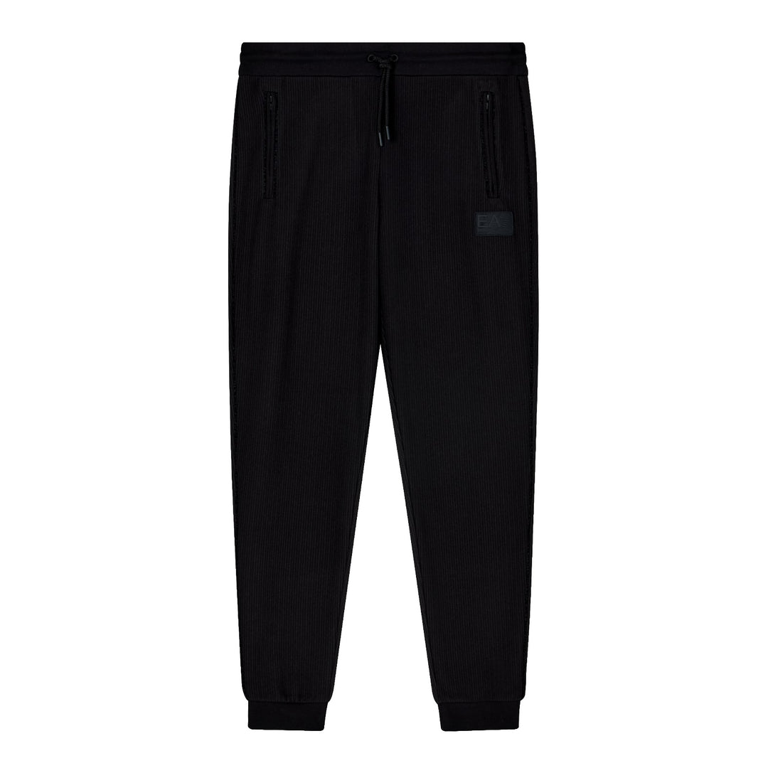 7M001120 AF17982 - Pantaloni - Uomo - Sportivi - EMPORIO ARMANI - Nero Misto Cotone - EA7 JERSEY TROUSER - Look Casual - Elegante - Abbigliamento Autunno Inverno