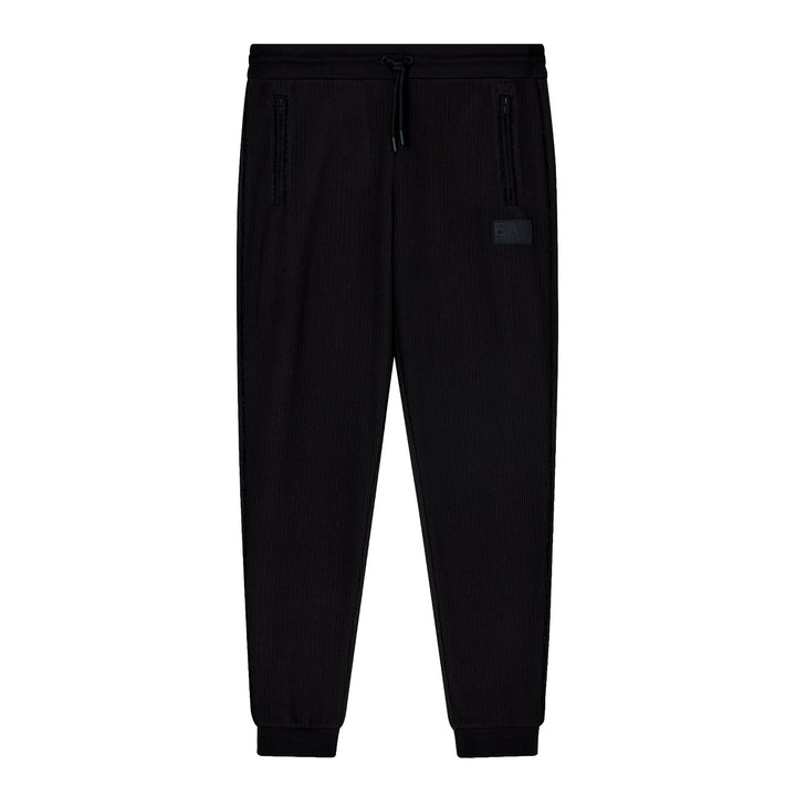 7M001120 AF17982 - Pantaloni - Uomo - Sportivi - EMPORIO ARMANI - Nero Misto Cotone - EA7 JERSEY TROUSER - Look Casual - Elegante - Abbigliamento Autunno Inverno