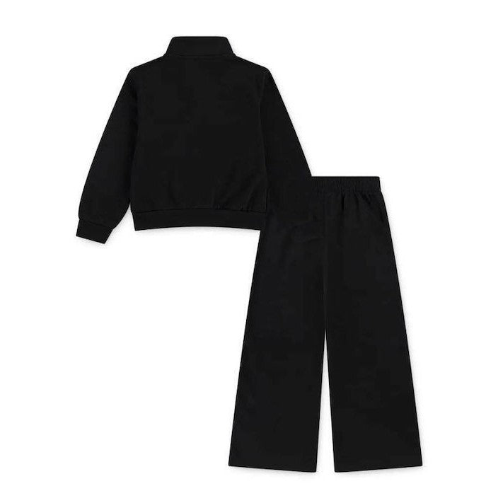 36N265 - Tute - NIKE SPORTSWEAR CLUB - FLEECE BAMBINI - 1/4 ZIP E PANTALONI GAMBA LARGA ROSA/NERO