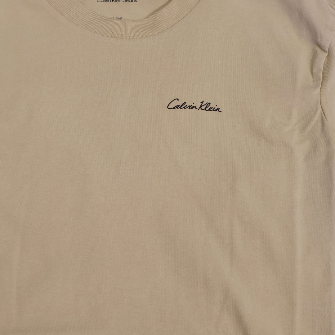 T-SHIRT CALVIN KLEIN JEANS INTERLOCK LOGO BEIGE JUNIOR