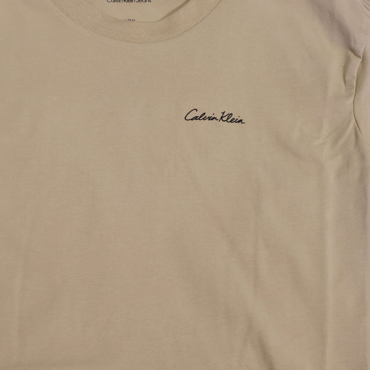 T-SHIRT CALVIN KLEIN JEANS INTERLOCK LOGO BEIGE JUNIOR