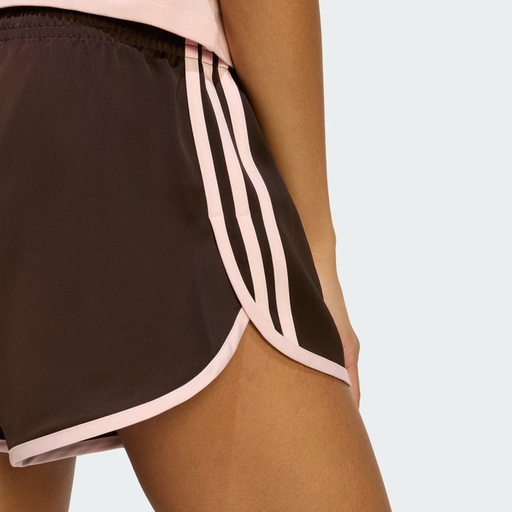 PANTALONCINI DONNA ADIDAS ORIGINALS 3-STRIPES SPRINTER MARRONE CACAO