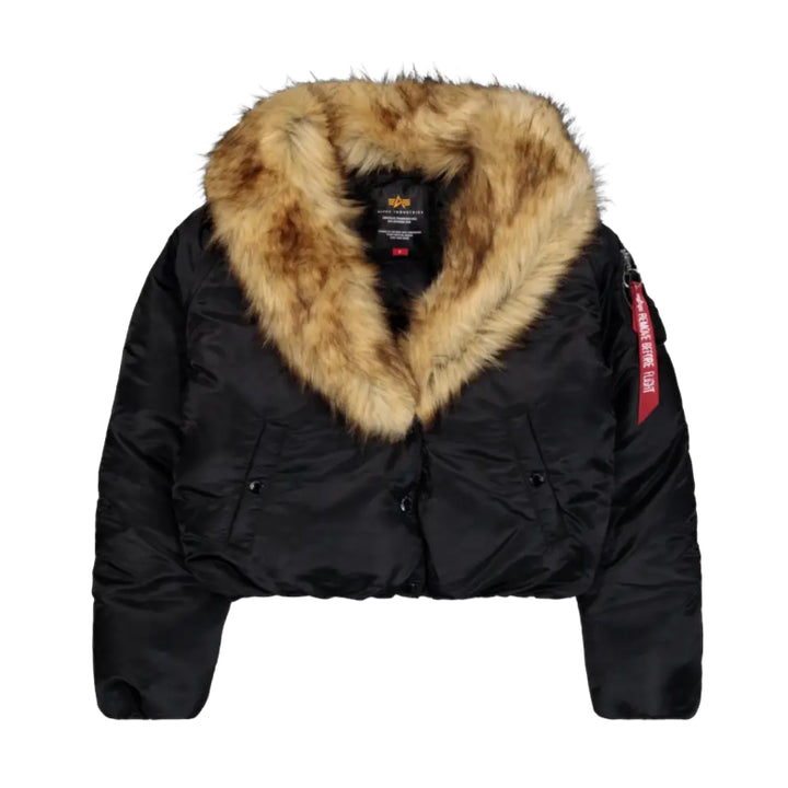 F258009 - Giacche - Donna - Alpha Industries - Bomber - INDUSTRIES CROPPED MA-1 - Collo In Pelliccia Estraibile - REMOVE BEFORE FLIGHT - Abbigliamento - Autunno/Inverno 2025