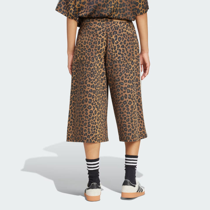 BERMUDA ADIDAS ORIGINALS DENIM SHORTS LEOPARD PRINT