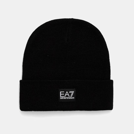 7Y000044 AF19612 - Cappelli - Bambini 3-7 Anni - EMPORIO ARMANI - Berretto Beanie - Maglia Sintetica - Nera - Sportivo - Caldo - Morbido - Resistente - Accessorio Autunno/Inverno
