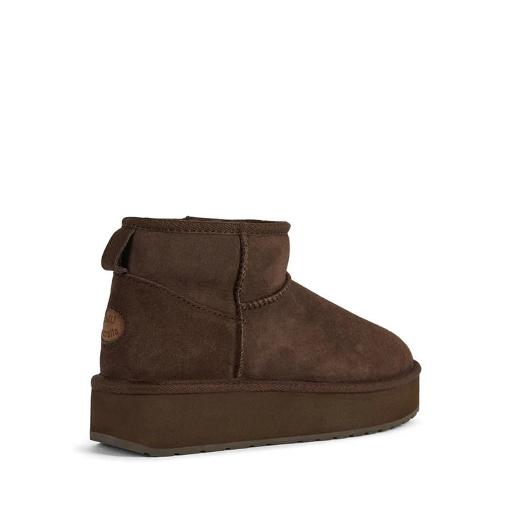 W13296 - Scarpe - Donna - EMU AUSTRALIA - Stivale - Stinger Micro - Vero Montone - Double Face - Marrone & Marrone Scuro - Comfort Termico - Abbigliamento Autunno/Inverno