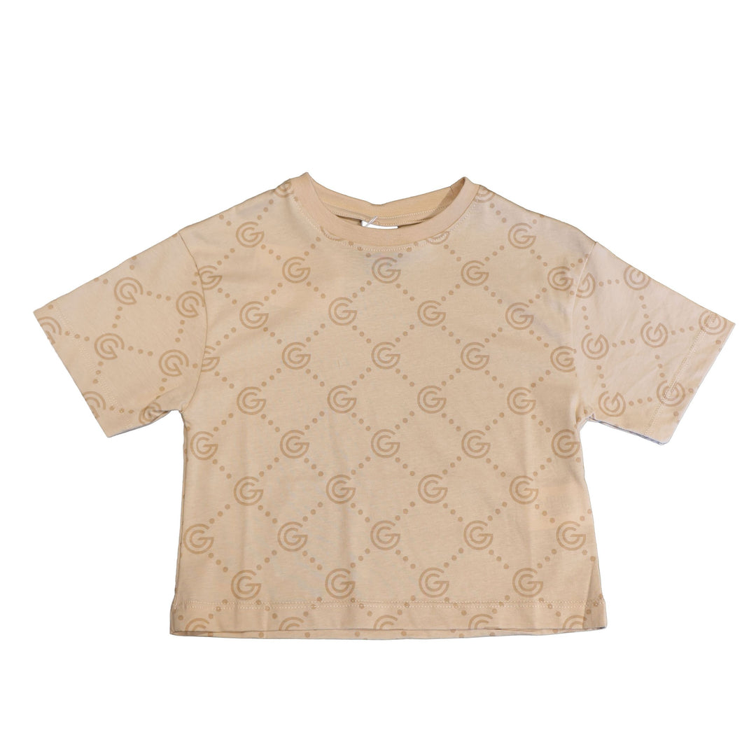 T-SHIRT OVERSIZED GABRIELLA GUCCI MONOGRAM G ALL-OVER SABBIA