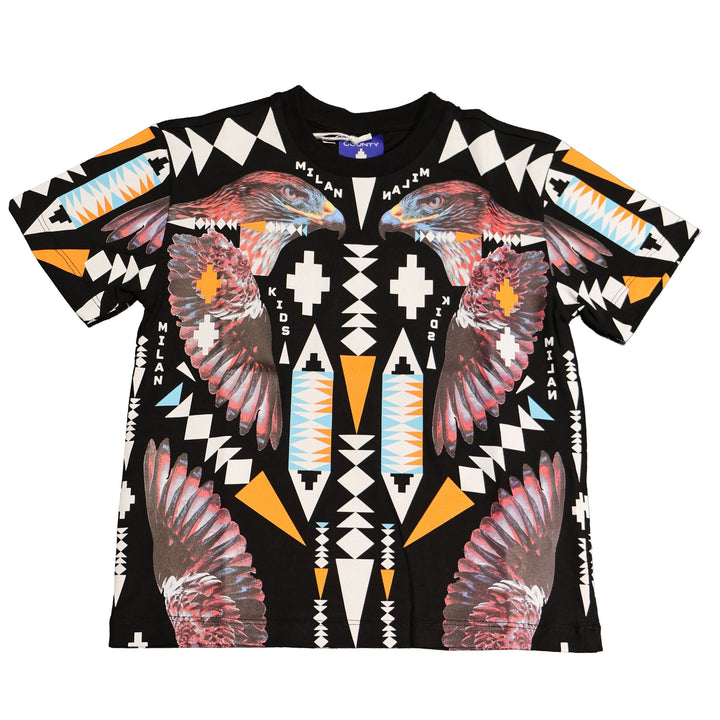 T-SHIRT MARCELO BURLON WINGS "COCCO" MULTICOLOR JUNIOR