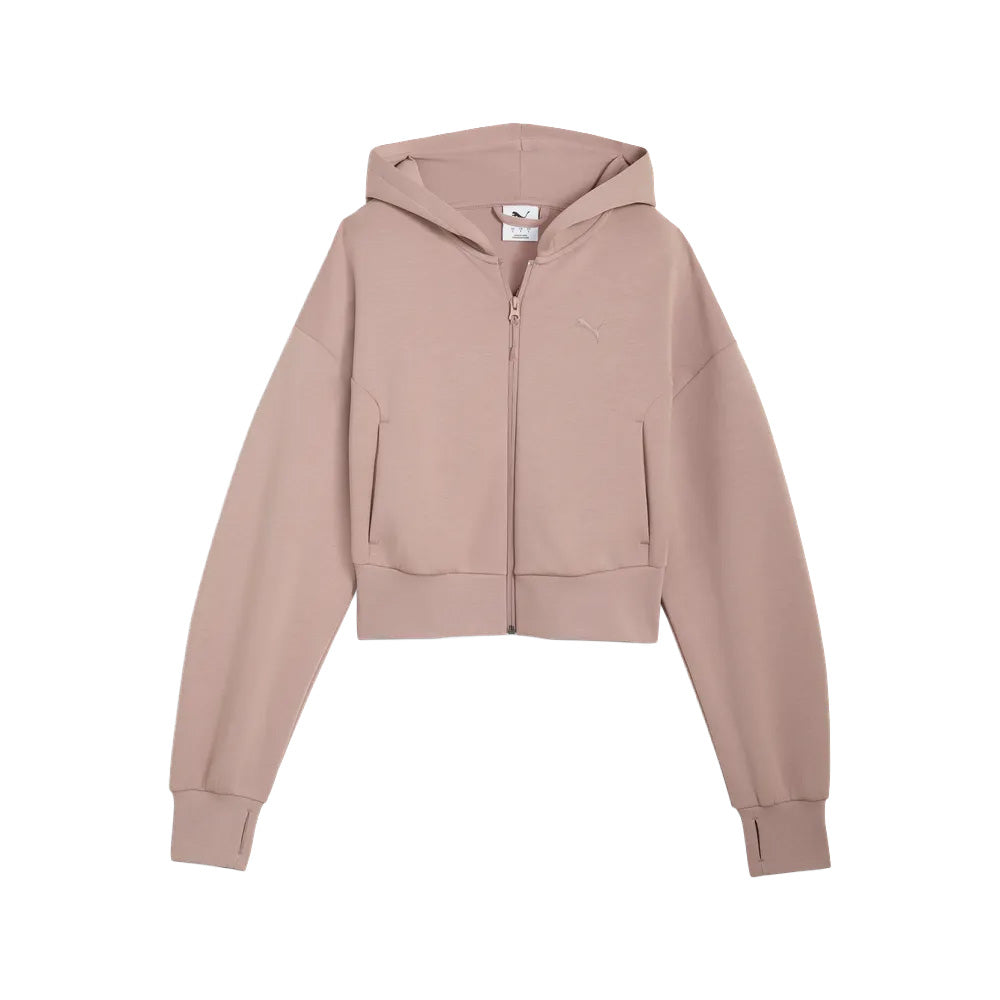 FELPA PUMA CLOUDSPUN FULL ZIP DONNA 634571 NERO & TORTORA