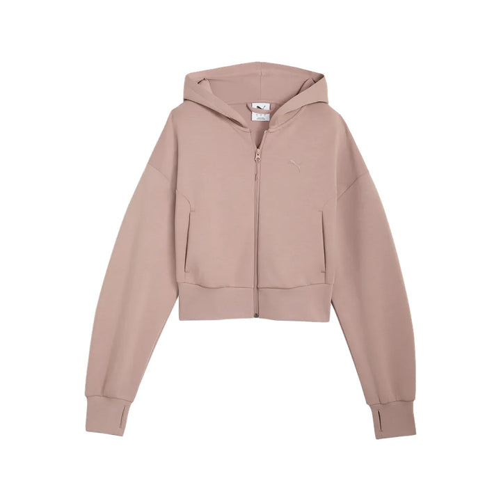 FELPA PUMA CLOUDSPUN FULL ZIP DONNA 634571 NERO & TORTORA