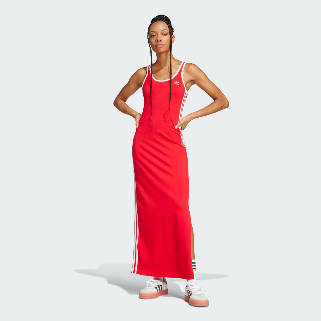 ABITO DONNA ADIDAS ORIGINALS 3-STRIPES TANK MAXI – ROSSO SCARLATTO – JD4620