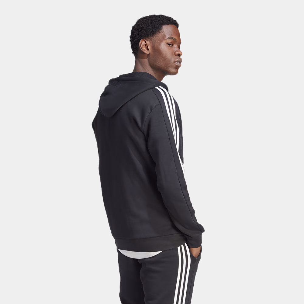 Felpa Zip Essentials 3 Stripes Basic Logo - Adidas