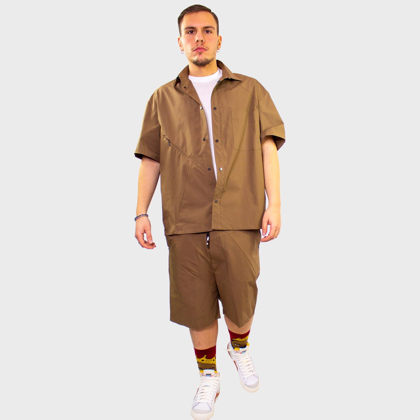 BR/00501 - Pantaloncini - WHITE OVER