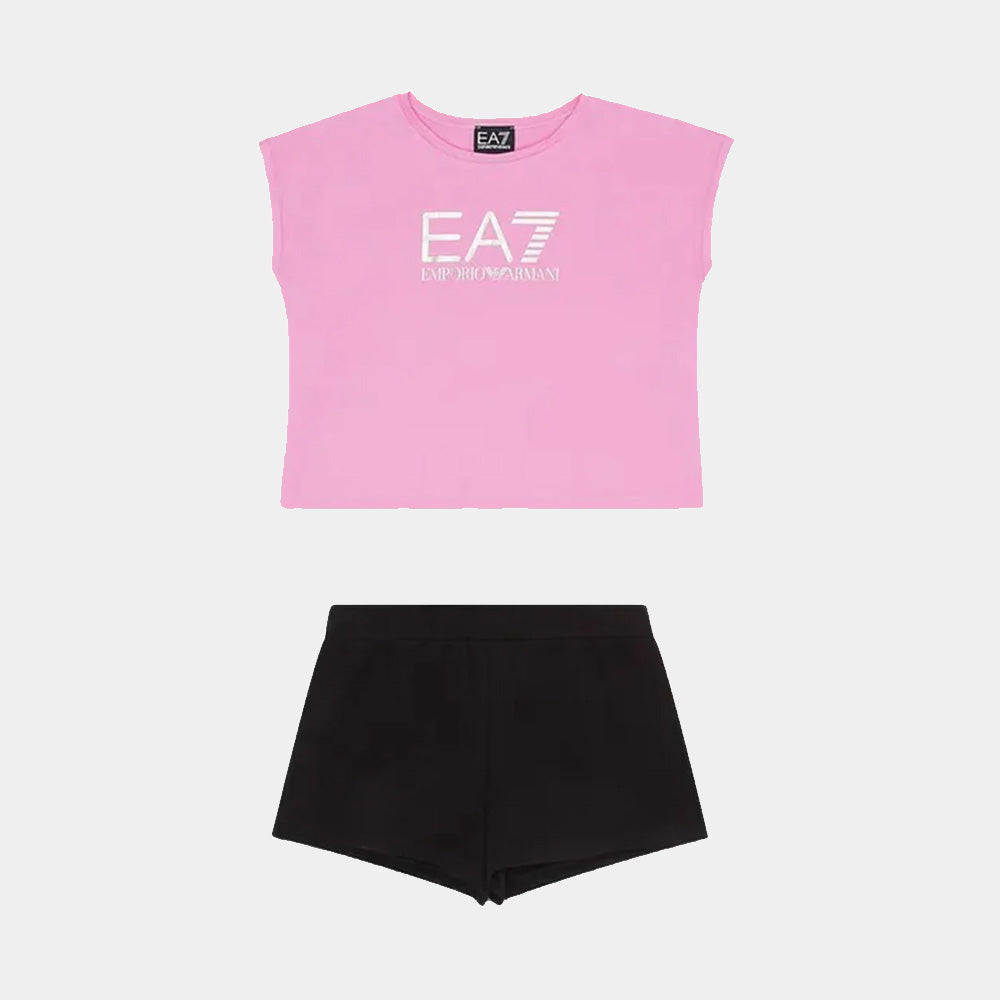 EA7 Set T-Shirt e Shorts Shiny Girl  - EMPORIO ARMANI